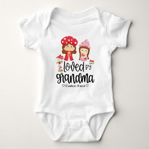 Forest Girl and Grandma _ Loved by Grandma Baby Bodysuit