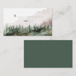 Forest Green and Copper Nature Themed Place Card