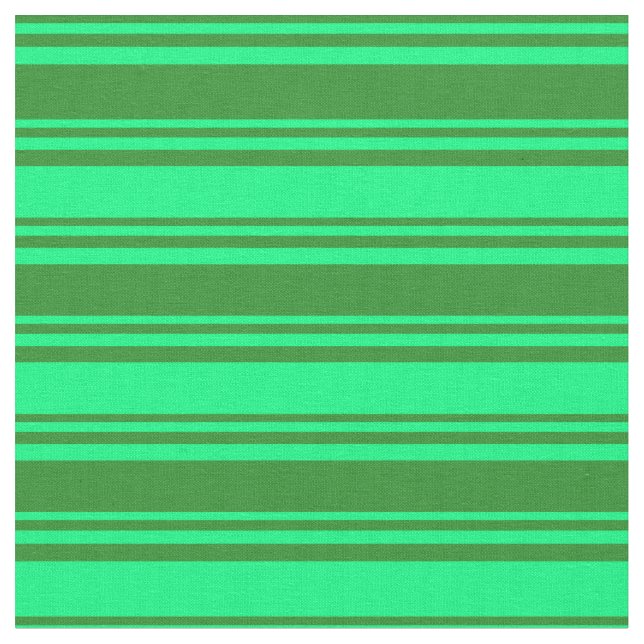 Forest Green and Green Lines Pattern Fabric (Close Up)