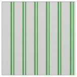 [ Thumbnail: Forest Green and Light Grey Striped Pattern Fabric ]