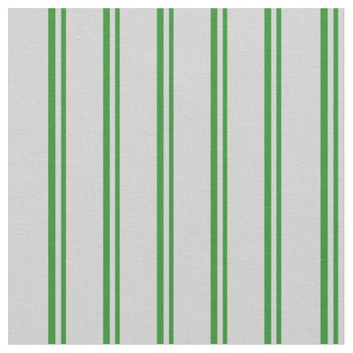 Forest Green and Light Grey Striped Pattern Fabric