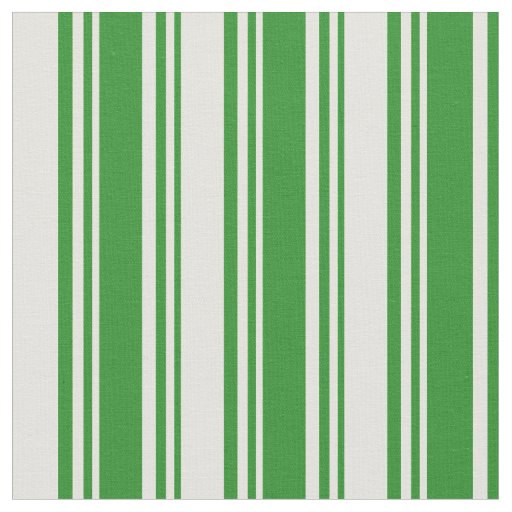 Forest Green and Light Yellow Striped Pattern Fabric