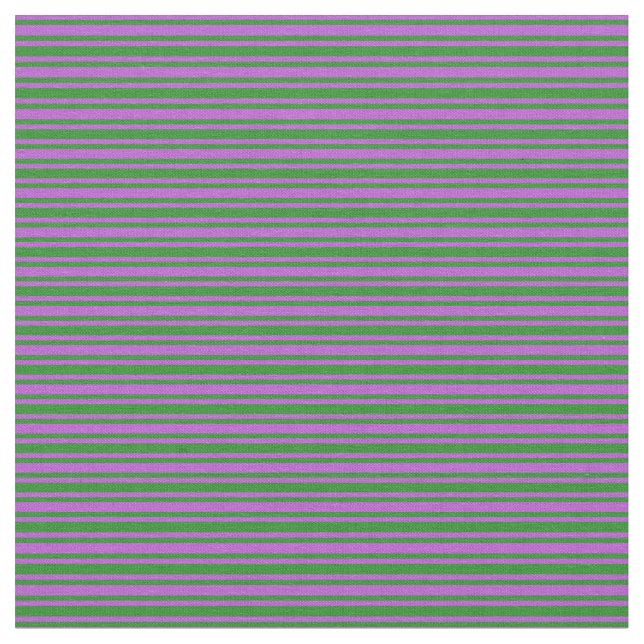 Forest Green and Orchid Lines Fabric (Close Up)