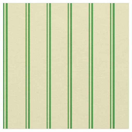 Forest Green and Tan Stripes/Lines Pattern Fabric