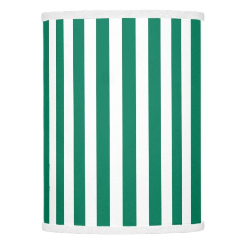 Forest green and white candy stripes lamp shade
