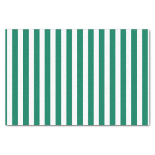 Forest green and white candy stripes tissue paper