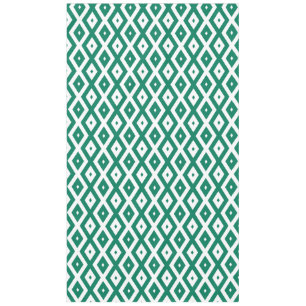 Forest green and white diamond pattern tablecloth