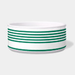 Forest green and white five stripe pattern bowl<br><div class="desc">Forest green and white five stripe pattern</div>