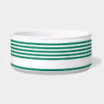 Forest green and white five stripe pattern bowl<br><div class="desc">Forest green and white five stripe pattern</div>