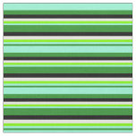 [ Thumbnail: Forest Green, Aquamarine, Green, Mint Cream, Black Fabric ]