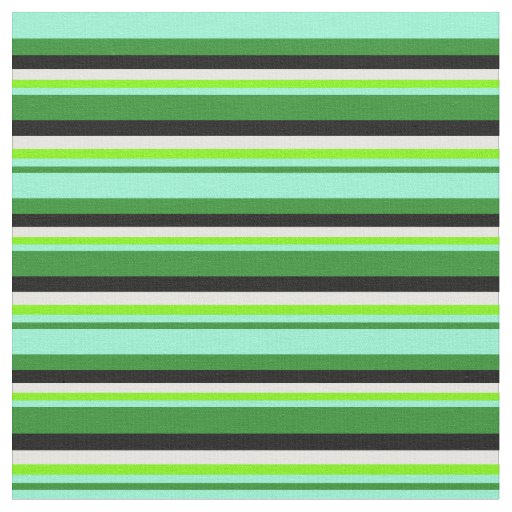 Forest Green, Aquamarine, Green, Mint Cream, Black Fabric