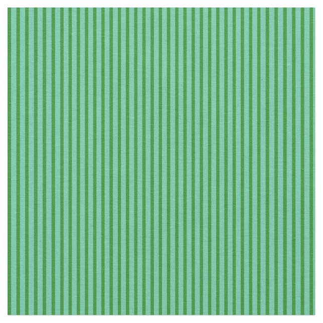 Forest Green & Aquamarine Stripes Pattern Fabric (Close Up)
