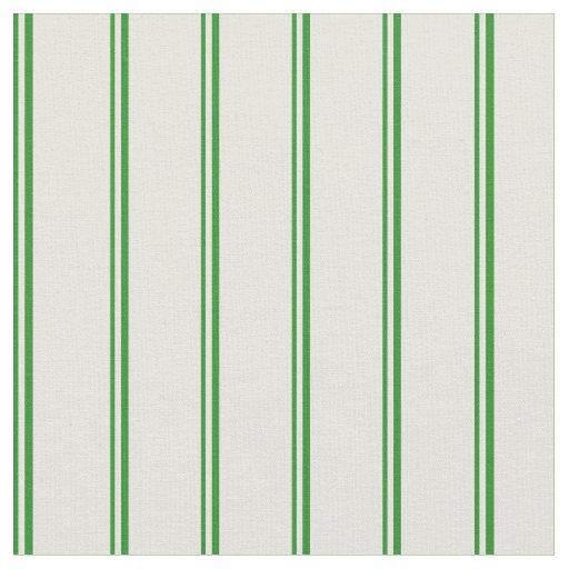 Forest Green & Beige Pattern of Stripes Fabric