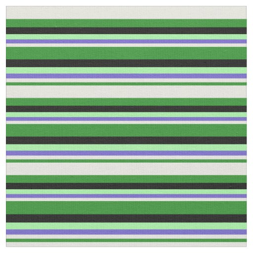 Forest Green, Beige, Slate Blue, Green & Black Fabric