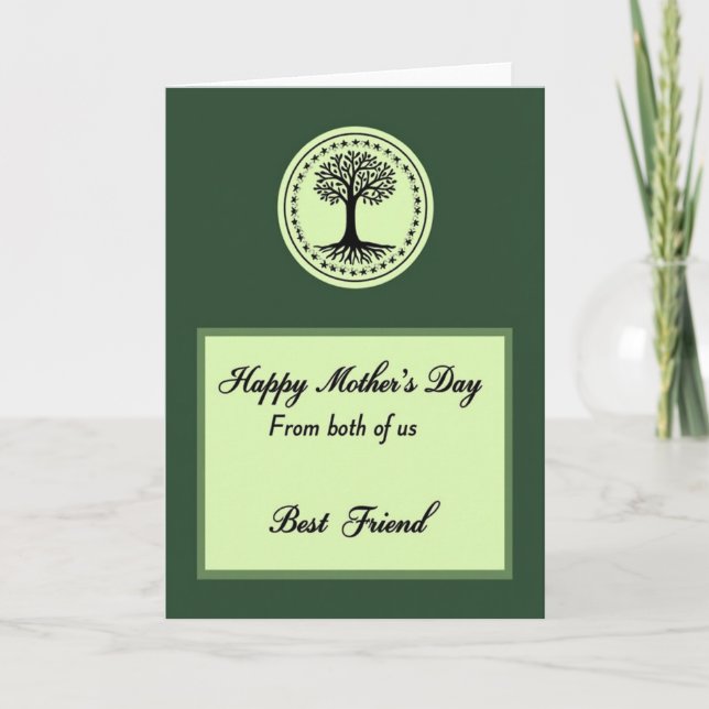Forest Green Best Friend Card (Front)