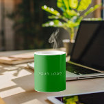 Forest green business logo rectangular coffee mug<br><div class="desc">Forest green background color. Personalize and add your rectangular business logo, </div>