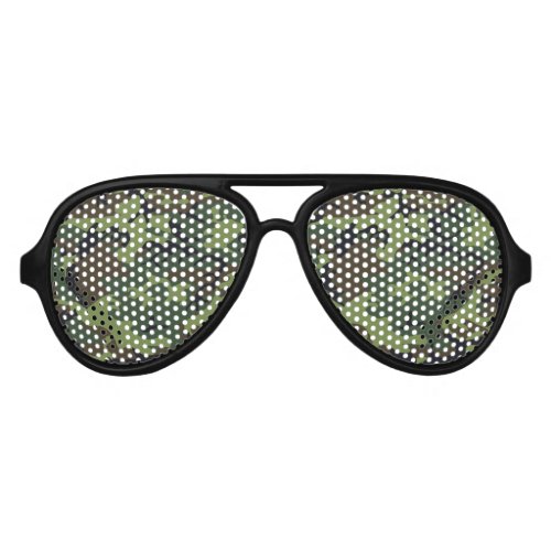 Forest Green Camo Lens Sunglasses Shades