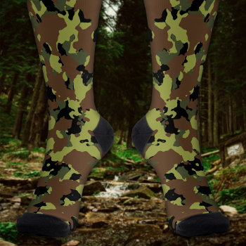 Forest Green Camo Socks by JerryLambert at Zazzle