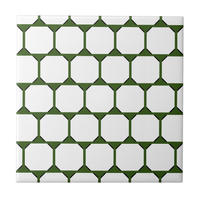 Forest Green Ceramic Tile, Small (4.25" x 4.25") Ceramic Tile (Front)