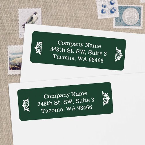 Forest Green Company Holiday Mailing Address Label