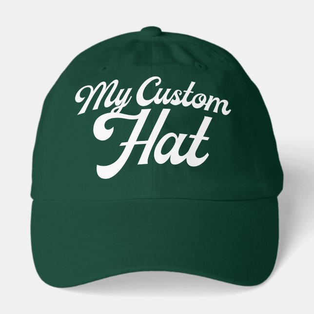 FOREST GREEN Custom Baseball Cap Blank (Dad Cap) (Front)