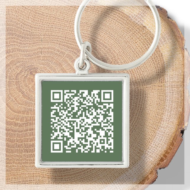 Forest Green | Custom QR Code Scannable Keychain (Creator Uploaded)