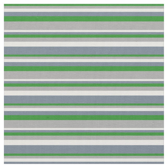 Forest Green, Dark Gray, White, and Slate Gray Fabric (Close Up)
