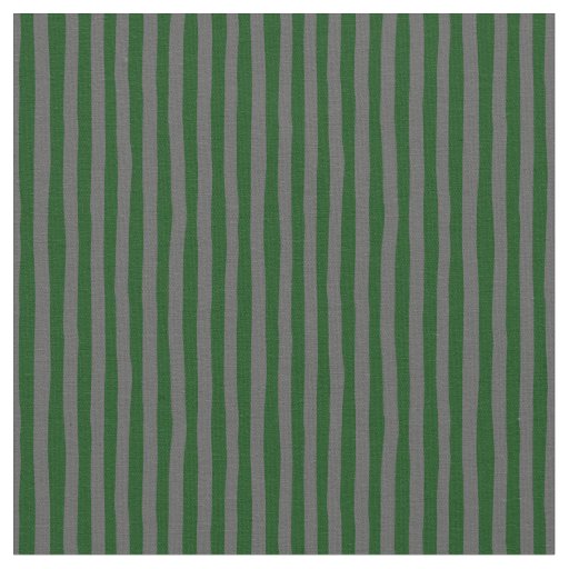 Forest Green & Dark Gray Wonky Stripes Fabric