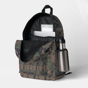 Forest Green Digital Camouflage Printed Backpack