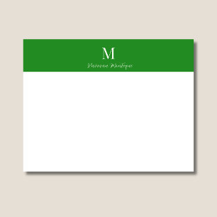 Forest Green Elegant Personalized Name Business Note Card