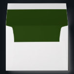 Forest GREEN Elegant return address family name Envelope<br><div class="desc">Elegant colored envelope features your names and return address on the back flap, and a Forest green color on the inside. Your name and address are elegantly displayed in a modern sans-serif font, very easy to customize. Perfect for Christmas mailing for any kind of correspondence, from holiday to business, wedding,...</div>