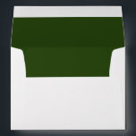 Forest GREEN Elegant return address family name Envelope<br><div class="desc">Elegant colored envelope features your names and return address on the back flap, and a Forest green color on the inside. Your name and address are elegantly displayed in a modern sans-serif font, very easy to customize. Perfect for Christmas mailing for any kind of correspondence, from holiday to business, wedding,...</div>
