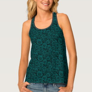 Forest Green Elegant Women's Tank Top