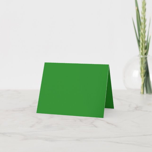 Forest Green Folded Thank You Card – Customizable (Front)
