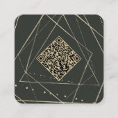 Forest Green & Gold | QR Code Square Business Card | Zazzle