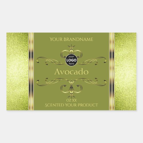 Forest Green Gold with Glitter Product Labels Logo