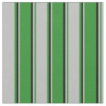 [ Thumbnail: Forest Green, Grey, and Black Colored Pattern Fabric ]