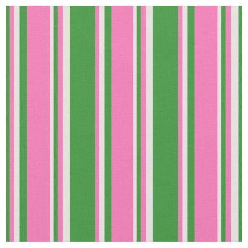 Forest Green, Hot Pink, and Light Cyan Pattern Fabric