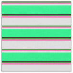 [ Thumbnail: Forest Green, Hot Pink, Lavender, Green & Black Fabric ]