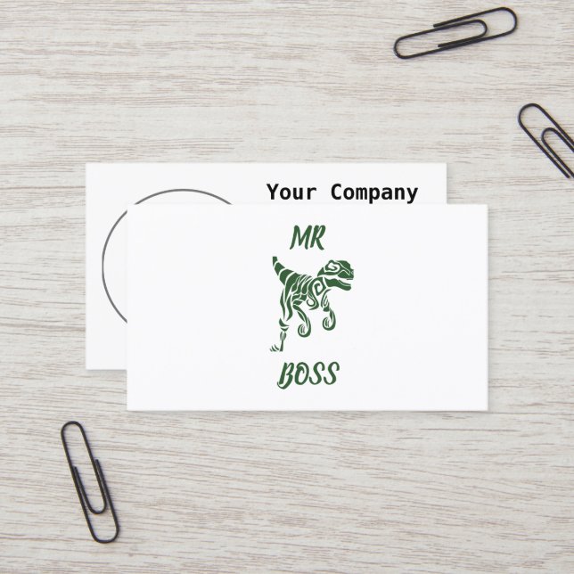 Forest Green Hunter Raptor  Business Card (Front/Back In Situ)