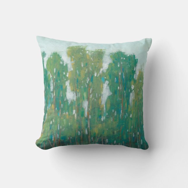 Forest Green II Throw Pillow (Front)