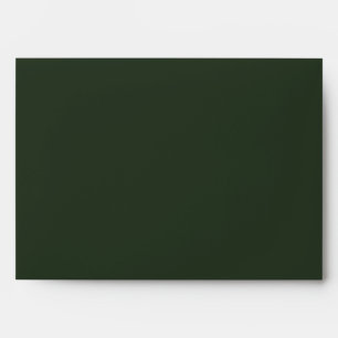 Forest Green Italian Garden Wedding Return Address Envelope