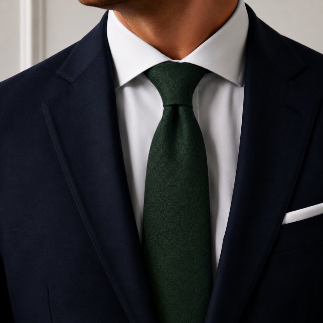 Forest Green Jacquard Pattern Neck Tie (Creator Uploaded)