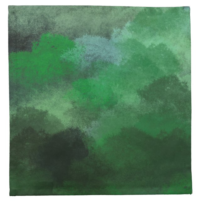 forest green  kitchen towel cloth napkin (Front)