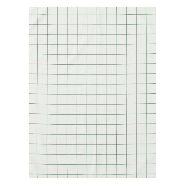 Forest Green Large Windowpane Check Tablecloth (Front)