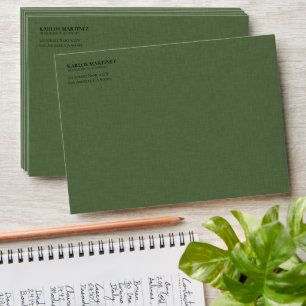 Forest Green Linen Immigration Attorney Envelope
