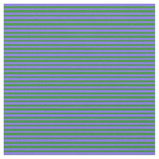 Forest Green & Medium Slate Blue Lines Fabric