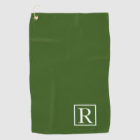 Forest Green Monogram Initial Name Cute Custom