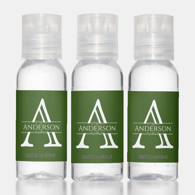Forest Green Monogram Logo Hand Sanitizer (Set)