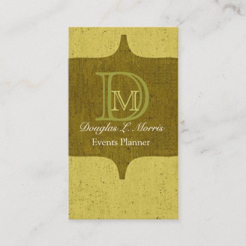 Monogrammed Urban Rusted Business Cards